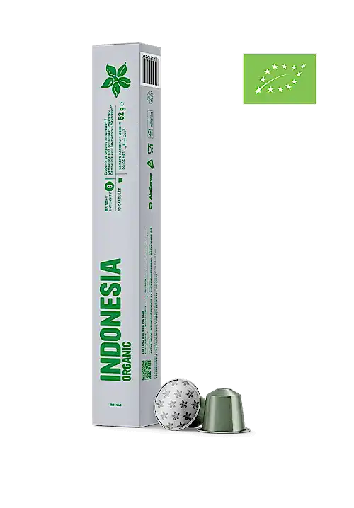 ALUMINIUM CAPSULES ESPRESSO INDONESIA ORGANIC (10 PIECES)